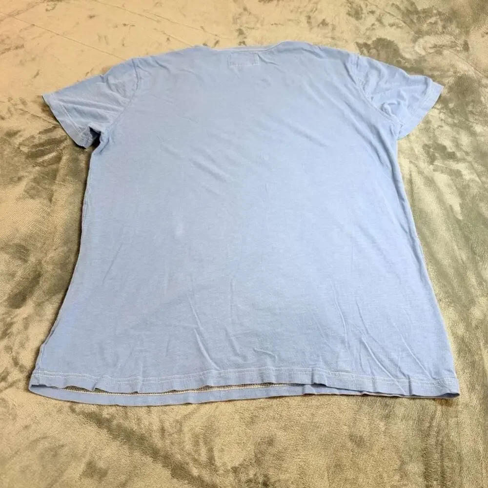 American Eagle Men Sz L Blue Stars Stripes Eagle Flag Patch Y2K Distressed USA - Picture 3 of 13